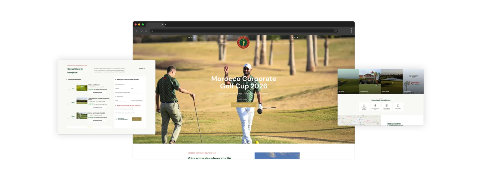 Morocco Corporate Golf Cup event website