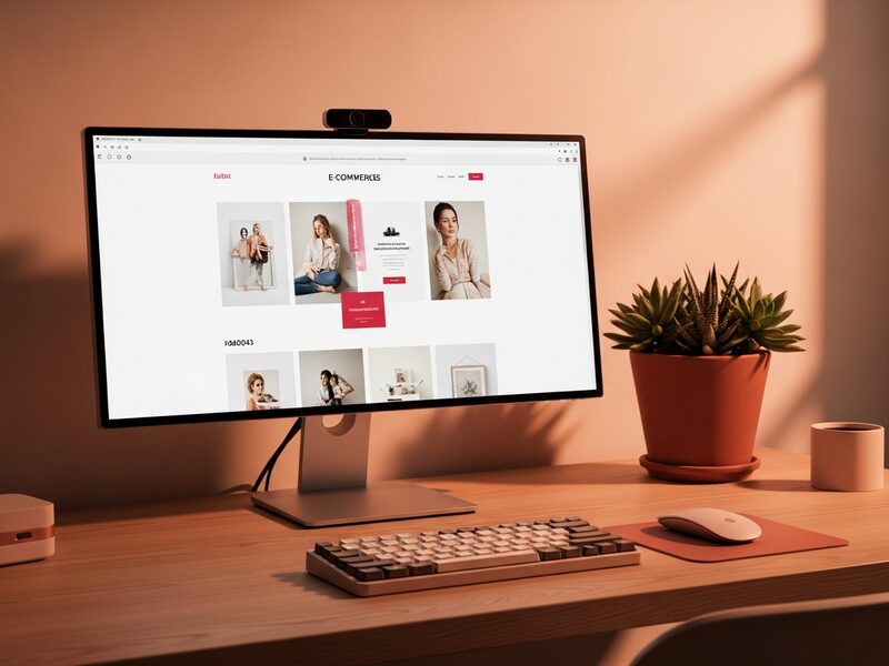 Computer screen displaying an elegant custom website built by an agency in Marrakech