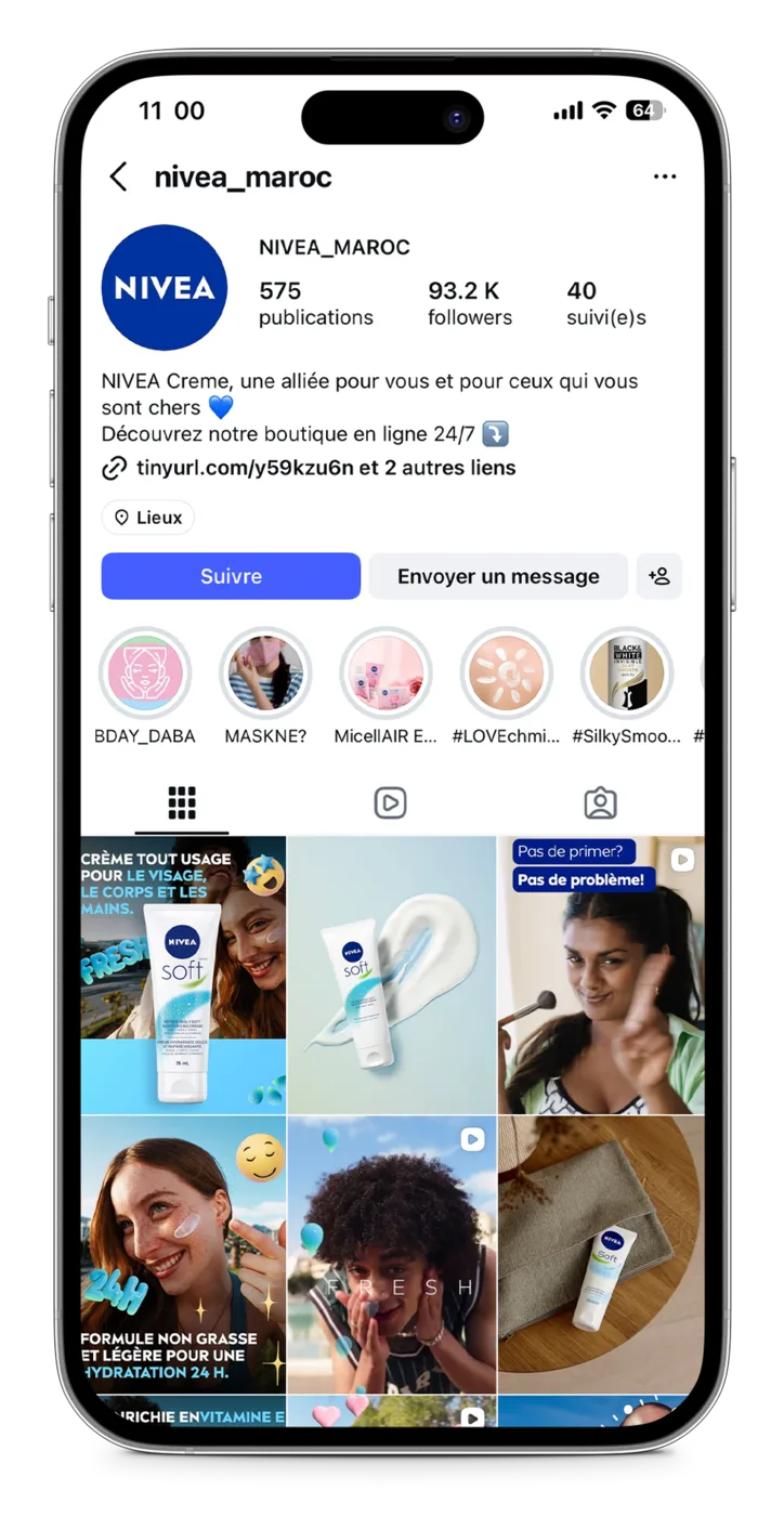 Creative social media assets from a brand activation campaign produced for Nivea